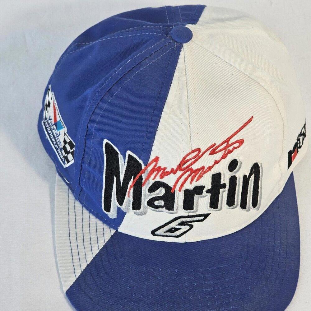 VINTAGE AJD MARK MARTIN #6 VALVOLINE ROUSH RACING CAR NASCAR SIGNATURE HAT - Picture 5 of 7